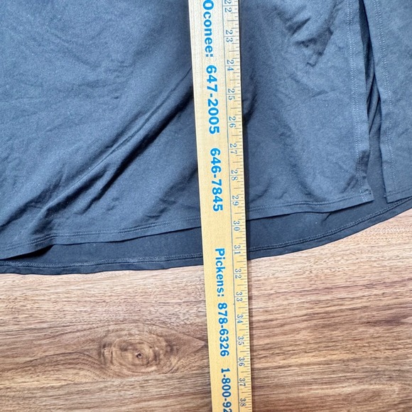 Lands End NWOT Black One Piece Swimsuit Dress 12 LONG TALL Mock Wrap Wireless - Picture 10 of 11